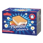 Plombir Sandwich Eiscreme mit Vanillegeschmack (4 x 180 ml)