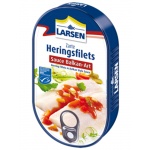 LARSEN Heringsfilets in herzhafter Tomaten-Sauce mit Gemüsebeilage, Sauce Balkan-Art MSC
