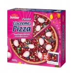 DOVGAN Junior Eiscreme-Pizza Vanillegeschmack mit Erdbeersauce
