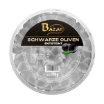 Bazar schwarze Oliven entsteint