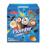 Plombir Cornet Mix - Mangogeschmack, Karamell, Cookies, Coffee - 4 Stück