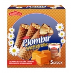Plombir Waffelrolle Eiscreme mit karamellisierter, gezuckerter Kondensmilch 5 Stück